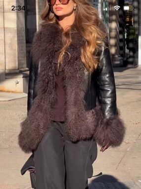 NWT Charlotte Simone Black Brown Jacket Limited Edition M Medium